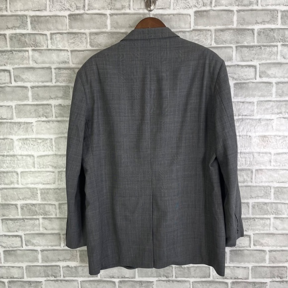 Brooks Brothers Brooksease Light Gray Glen Check Blazer Suit Jacket Men 44R Wool - Picture 4 of 11